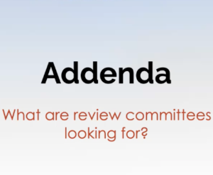 Recording: Writing Addenda without Sacrificing Mental Health